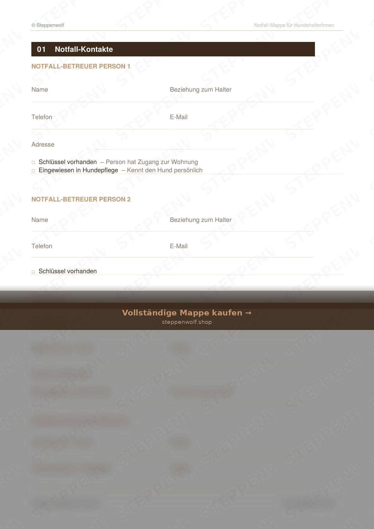 Notfallmappe für Hundemenschen