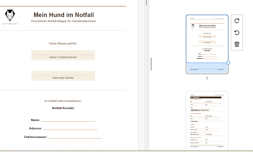 Notfallmappe für Hundemenschen